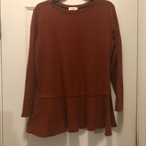 Rust long sleeves  top
